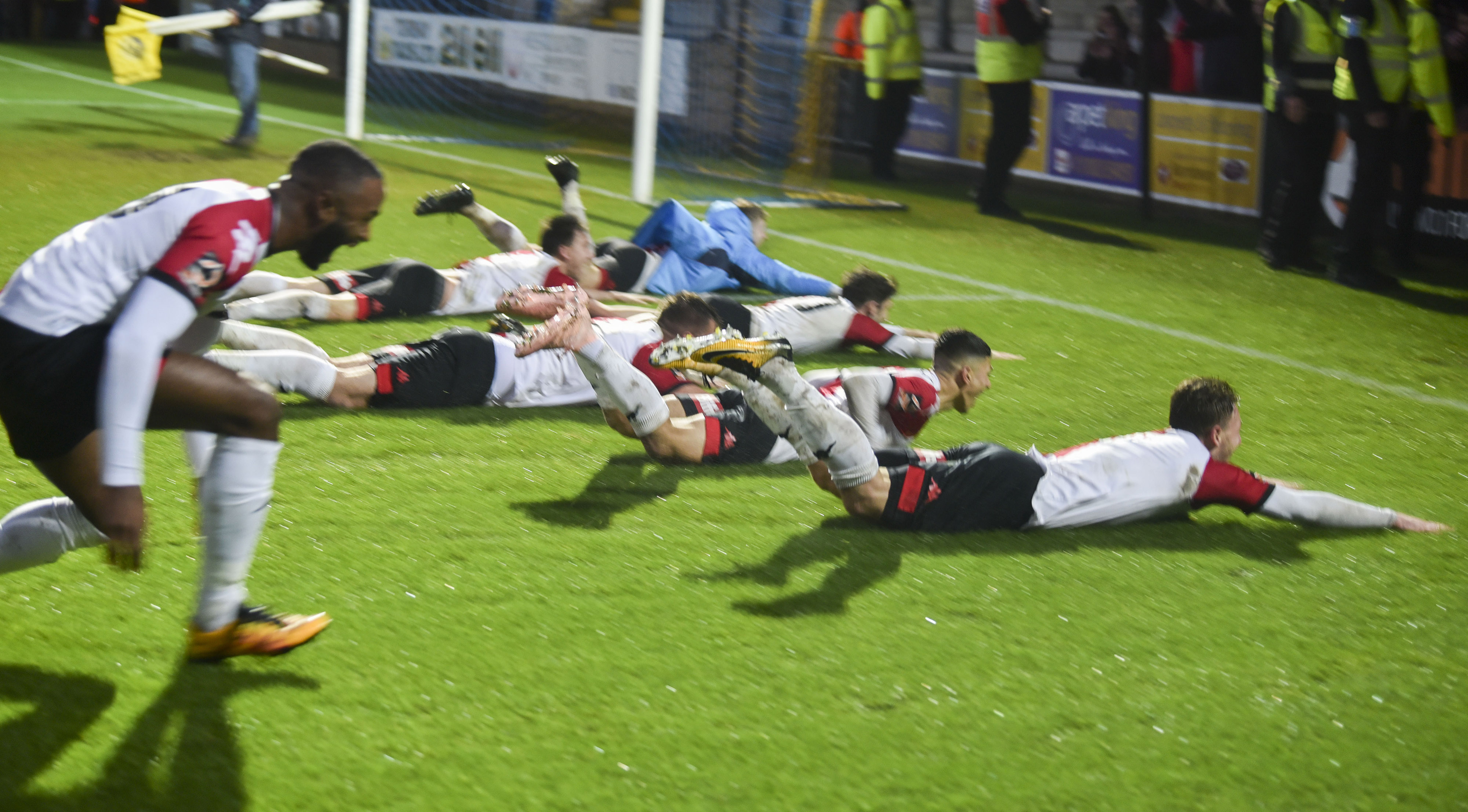 The celebrations after beating Torquay in the first round